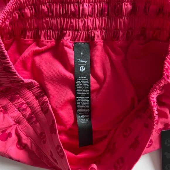 Lululemon Disney x lululemon Hotty Hot High-Rise Short 4" Disney Classic Pink 8 - Picture 11 of 11